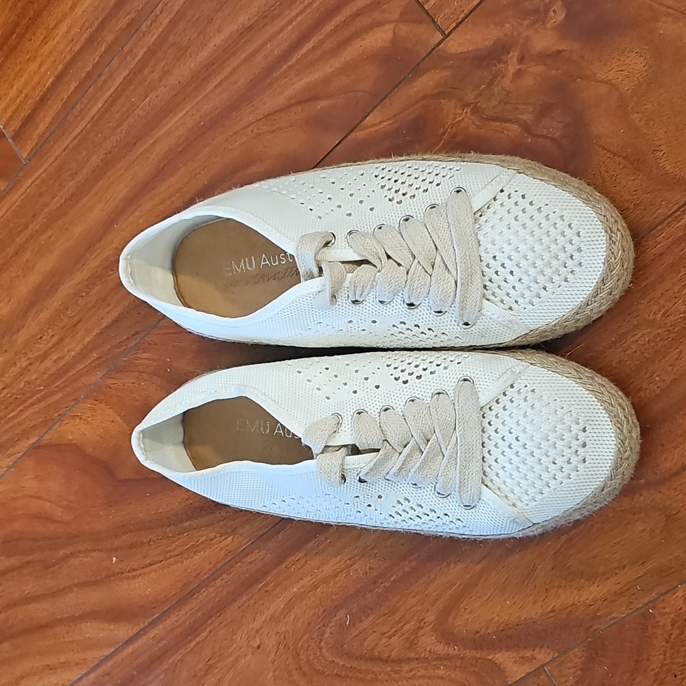 Emu Australia Womens Agonis Mac ever natural‎ Ivory Espadrille Sneaker size 8